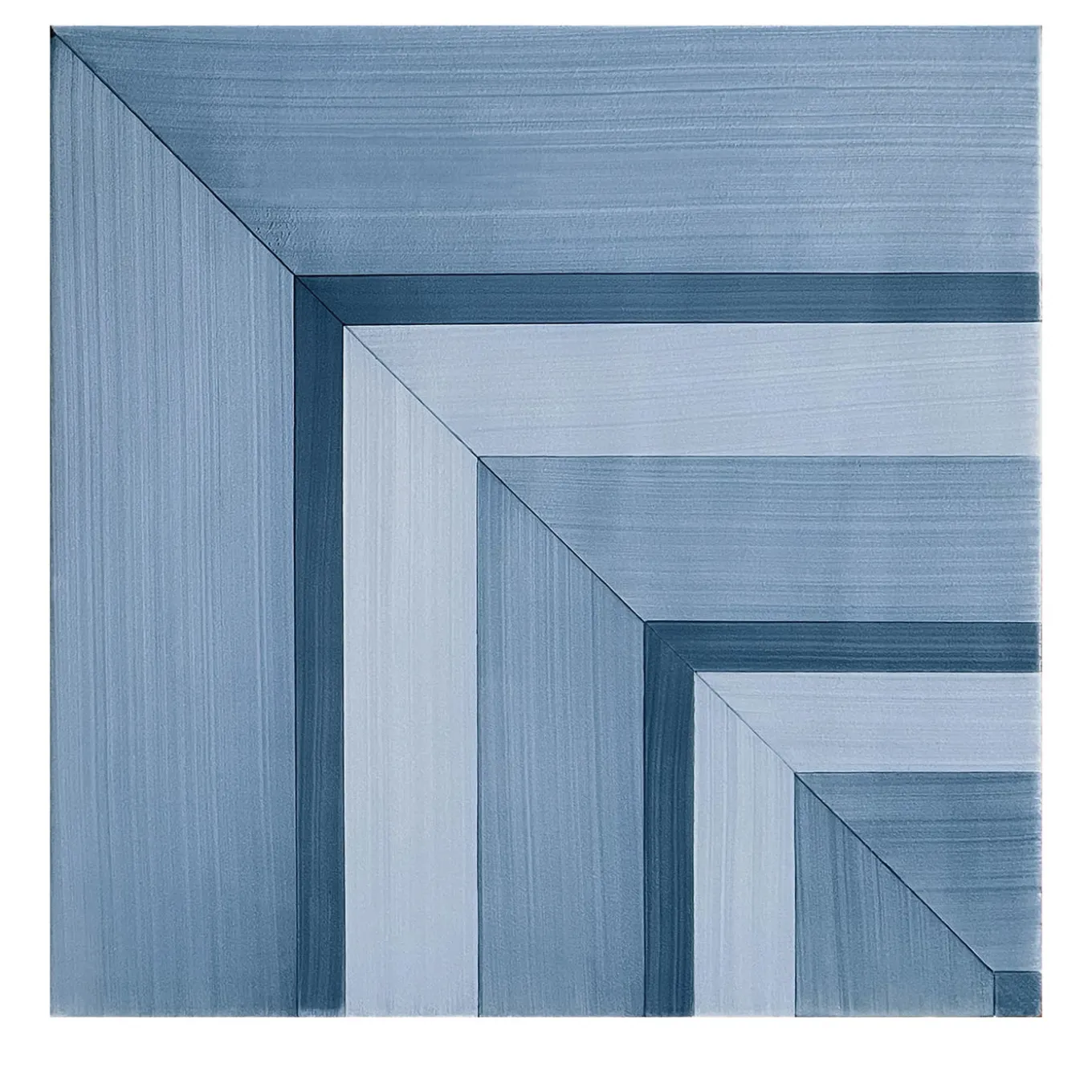 Piastrella Geometrie D’Ombra In Ceramica Blu Motivo Quadrato