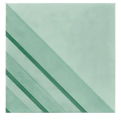 Piastrella Geometrie D’Ombra In Ceramica Verde Rame Motivo Triangolare