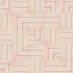 Piastrella Geometrie D’Ombra In Ceramica Rosa Cipria Motivo Quadrato
