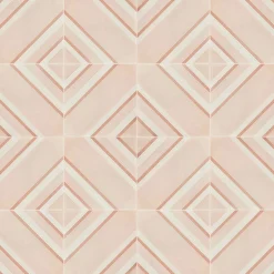 Piastrella Geometrie D’Ombra In Ceramica Rosa Cipria Motivo Diagonale