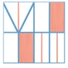 Piastrella La Facciata In Ceramica Corallo E Blu Motivo Geometrico