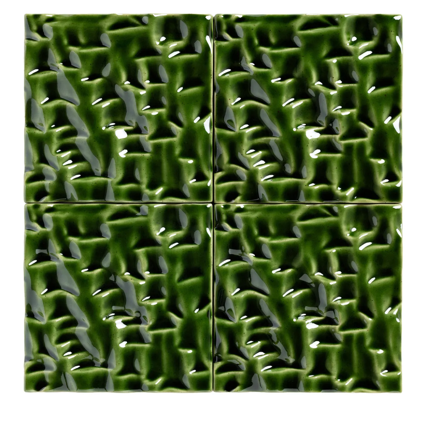 Piastrella Mino in ceramica verde foresta