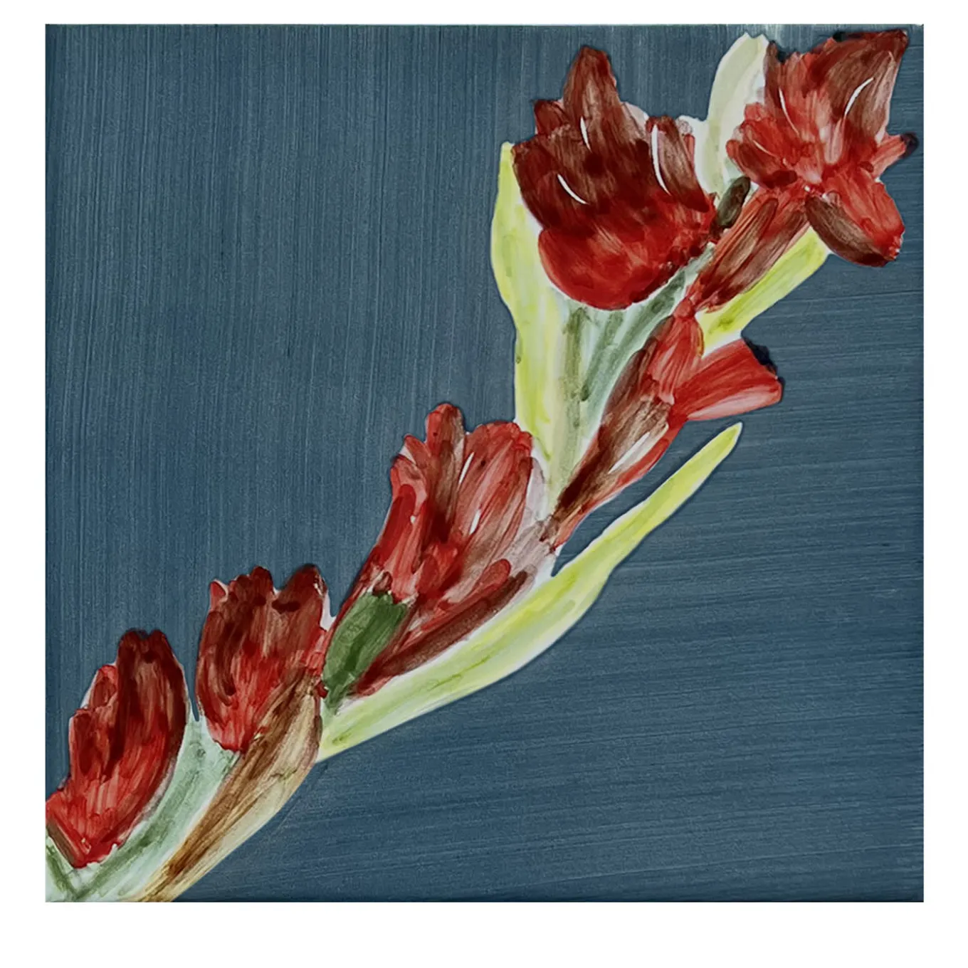 Piastrella policroma "Gladioli" di Van Gogh