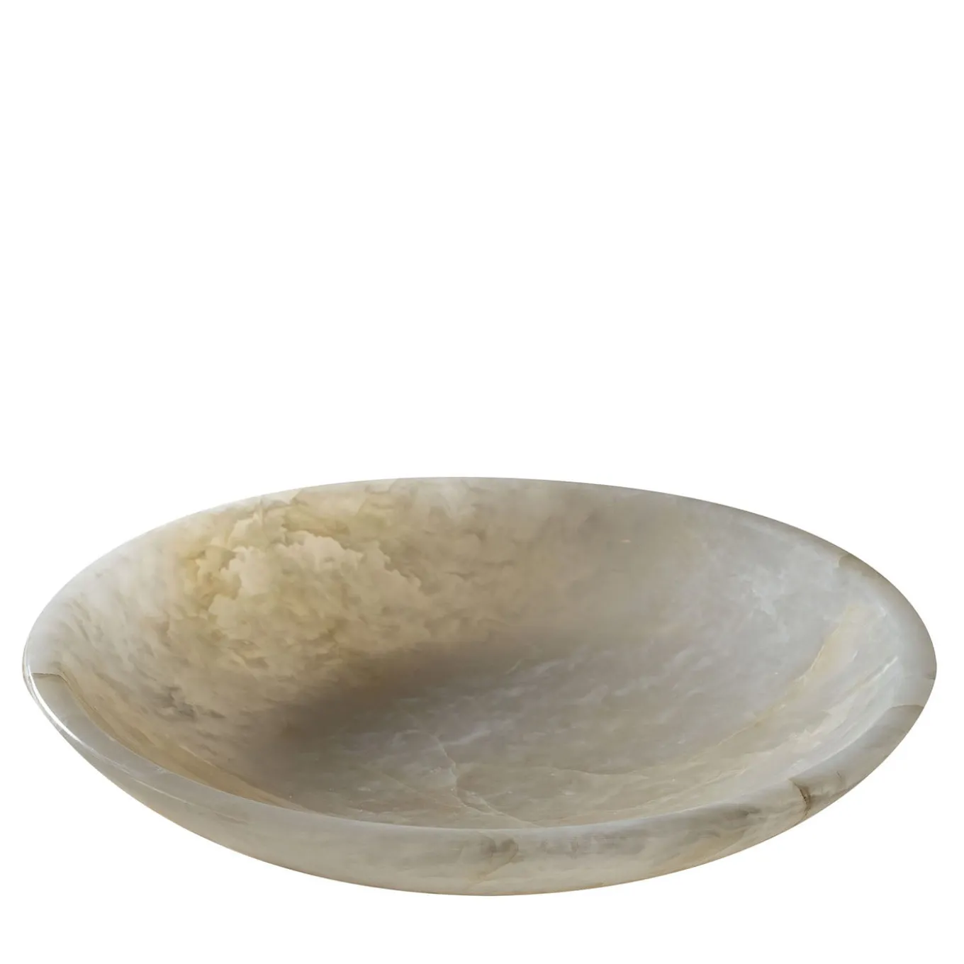 Piatto Decorativo in Onice Bianco di Palomba Serafini