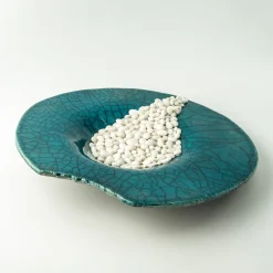 Piatto Decorativo Incanto Mediterraneo In Ceramica Blu Di Nino Basso