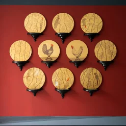 Piatto Decorativo Pappagallo Soggetto III Oro