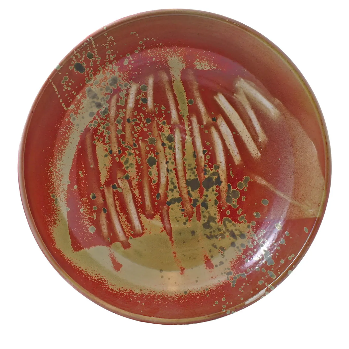 Piatto decorativo Rosso Fantasia