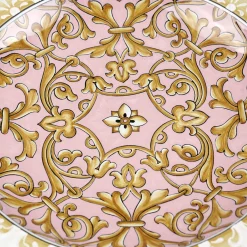 Piatto Decorativo Rotondo Pink Damask