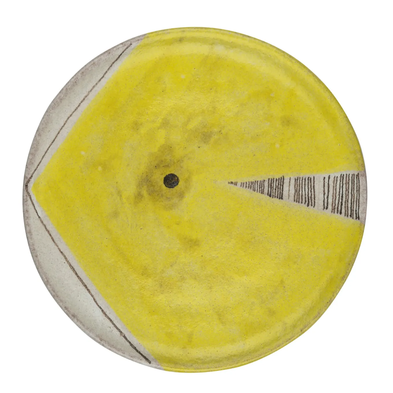 Piatto giallo Segni