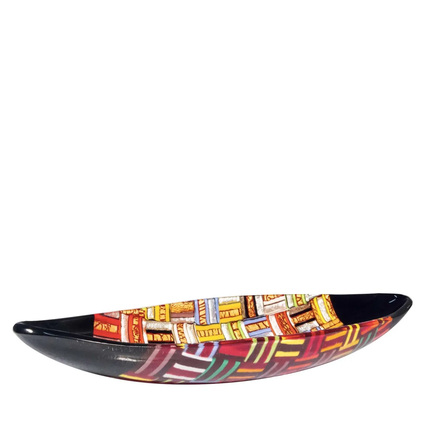 Piccolo centrotavola in vetro di Murano Gondola Hermes di Andrea Orso