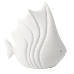Piccolo pesce tropicale in ceramica bianca