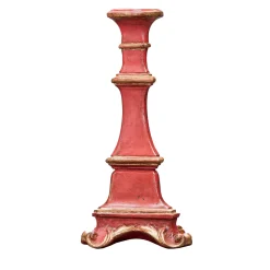 Piccolo portacandele di Gubbio in rosso e oro