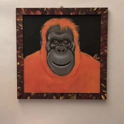 Pittura acrilica su tela Orange-u-tan