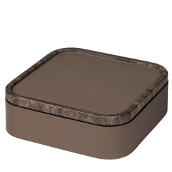 Polo Marmo Brown Scatola quadrata media impilabile