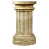 POR TAN TE Vaso a colonna in marmo travertino satinato