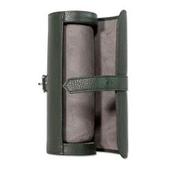 Porta orologi e gioielli da viaggio Selva in pelle verde