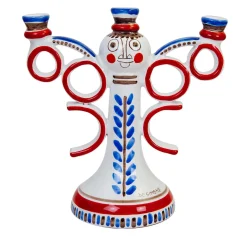 Portacandele a tre bracci in ceramica #1