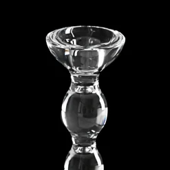 Portacandele basso in cristallo Collier