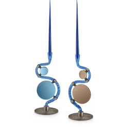 Portacandele Double-Face Blu