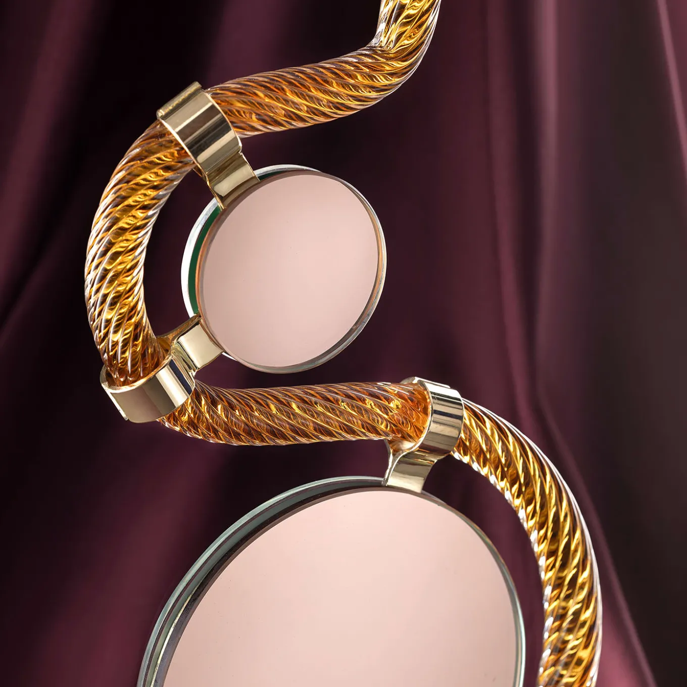 Portacandele Double-Face Oro "I 4 Ponti sul Canal Grande"