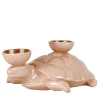Portacandele in Ceramica Fiamme Bestiali Tartaruga Rosa