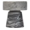 Portacandele in marmo grigio Bardiglio