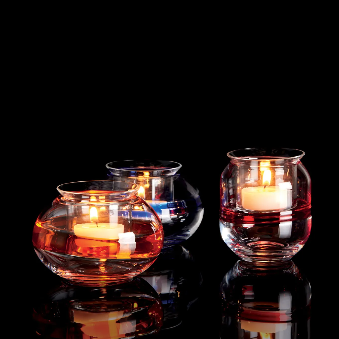 Portacandele Lumina Rosso #1