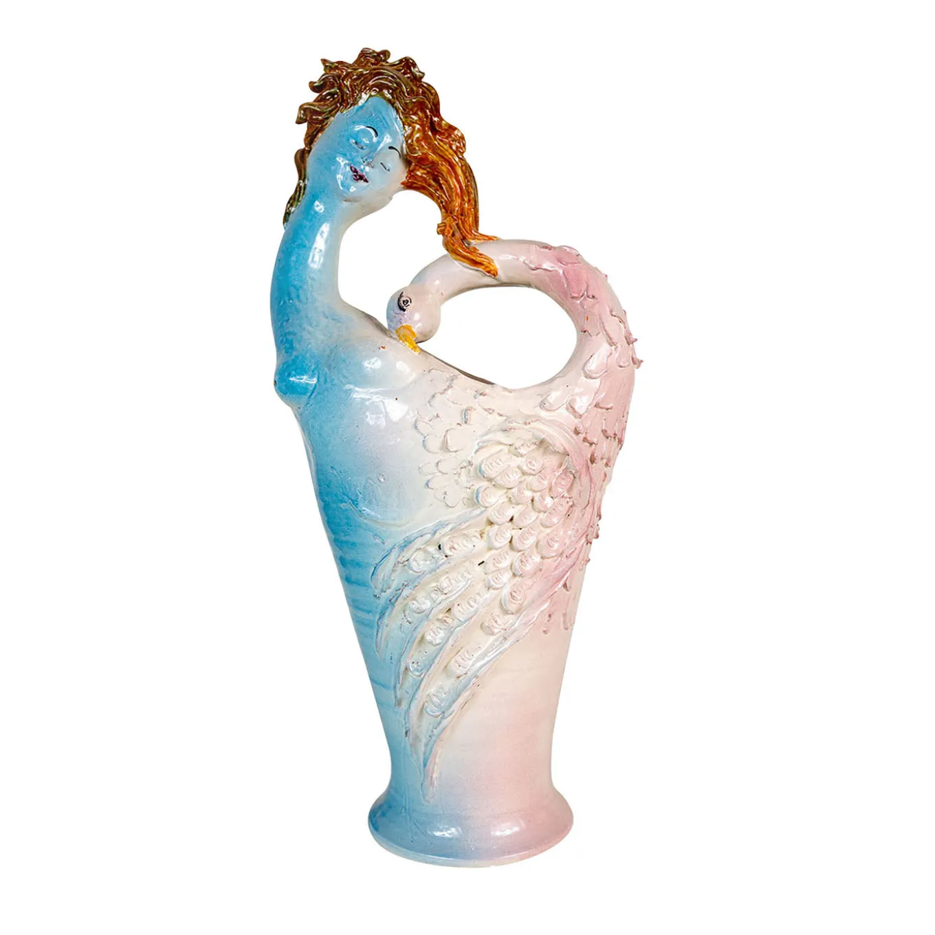 Portaombrelli Leda e il Cigno in ceramica