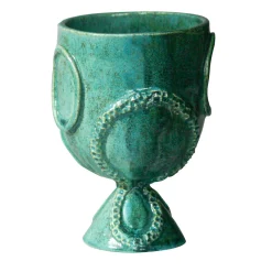 Portavaso in ceramica verde Acini