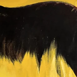 Rinoceronte nell'erba secca della savana Pittura a smalto su legno