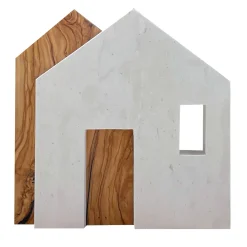 Ruderi 05 Scultura in Legno d'Ulivo e Pietra Leccese