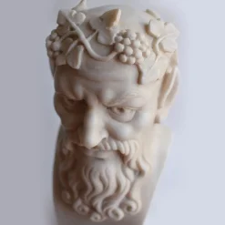 Satiro con uva scultura in marmo di Carrara