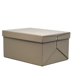 Scatola armadio Origami in pelle marrone chiaro