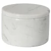 Scatola con coperchio in marmo bianco di Carrara