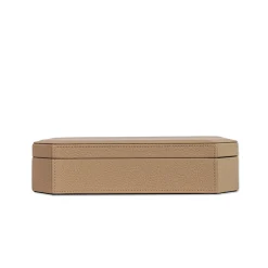 Scatola Del Monte 25 in legno e pelle beige Tamarone