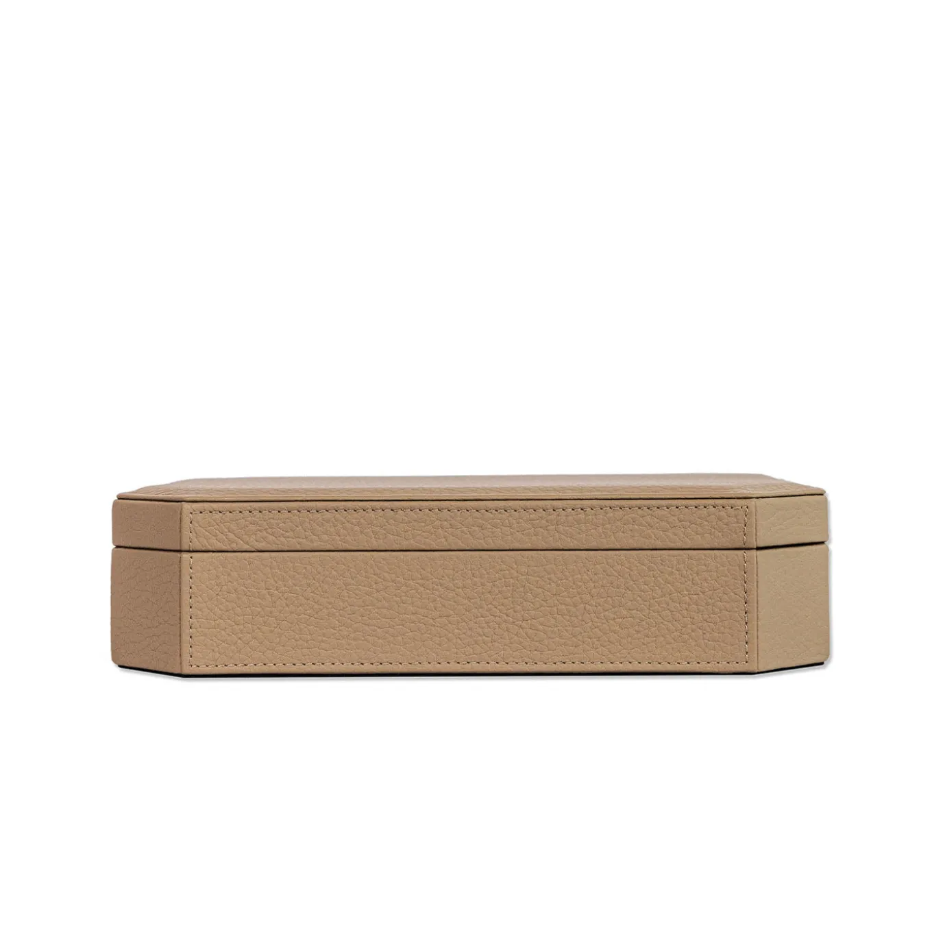 Scatola Del Monte 25 in legno e pelle beige Tamarone