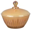 Scatola di cristallo giallo Prestigioso con coperchio