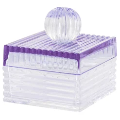 Scatola di Cristallo Piccola, Trasparente e Viola