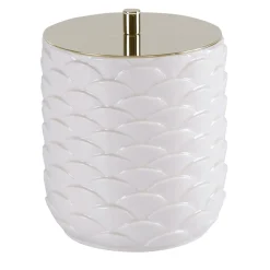 SCATOLA IN COTONE PAVONE - BIANCO