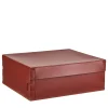 Scatola in pelle Snob Bordeaux