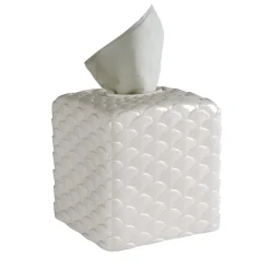 SCATOLA PER FAZZOLETTI DI CARTA PAVONE - BIANCO