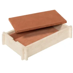 Scatola rettangolare in pelle e marmo Structura - Arancione