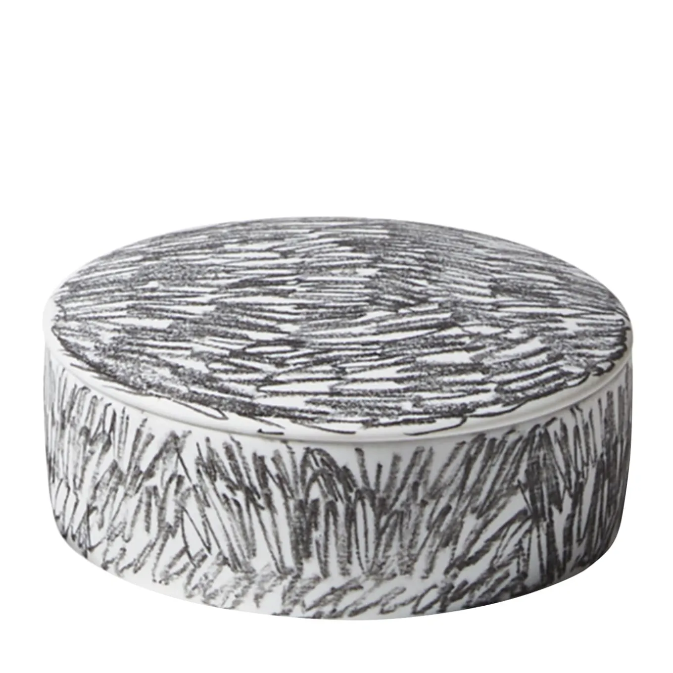 Scatola rotonda in bianco e nero Post Scriptum di Formafantasma #2