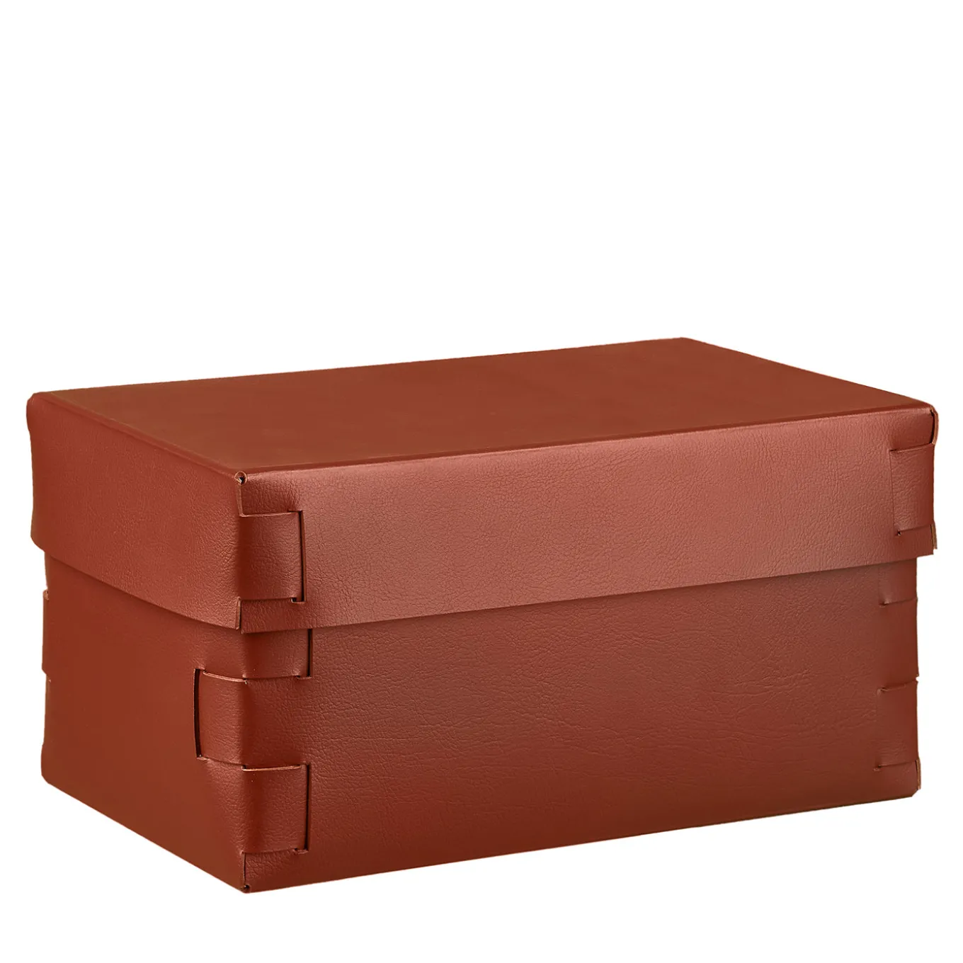Scatola Snob in pelle rossa