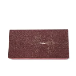 Scatola Stingray in pelle Nubuck Rosso Persiano