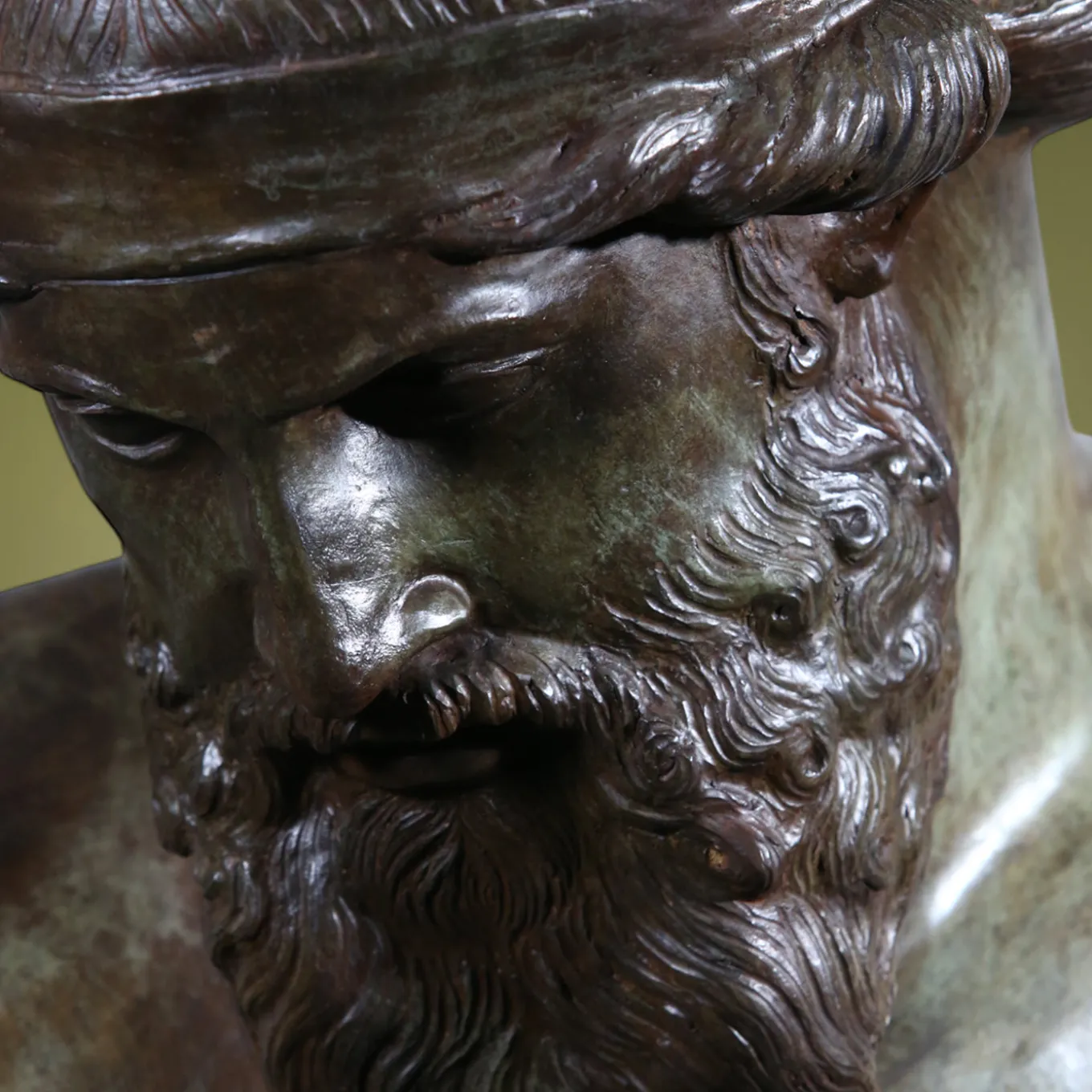 Scultura Busto Platone in bronzo