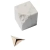 Scultura cubica in marmo di Carrara Colpo Da Maestro Fusione