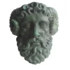 Scultura da parete in ceramica di Giove Ammon