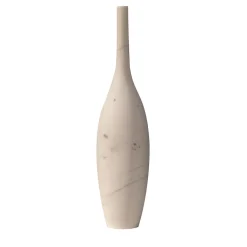 Scultura Decorativa Ispirata a una Bottiglia in Travertino
