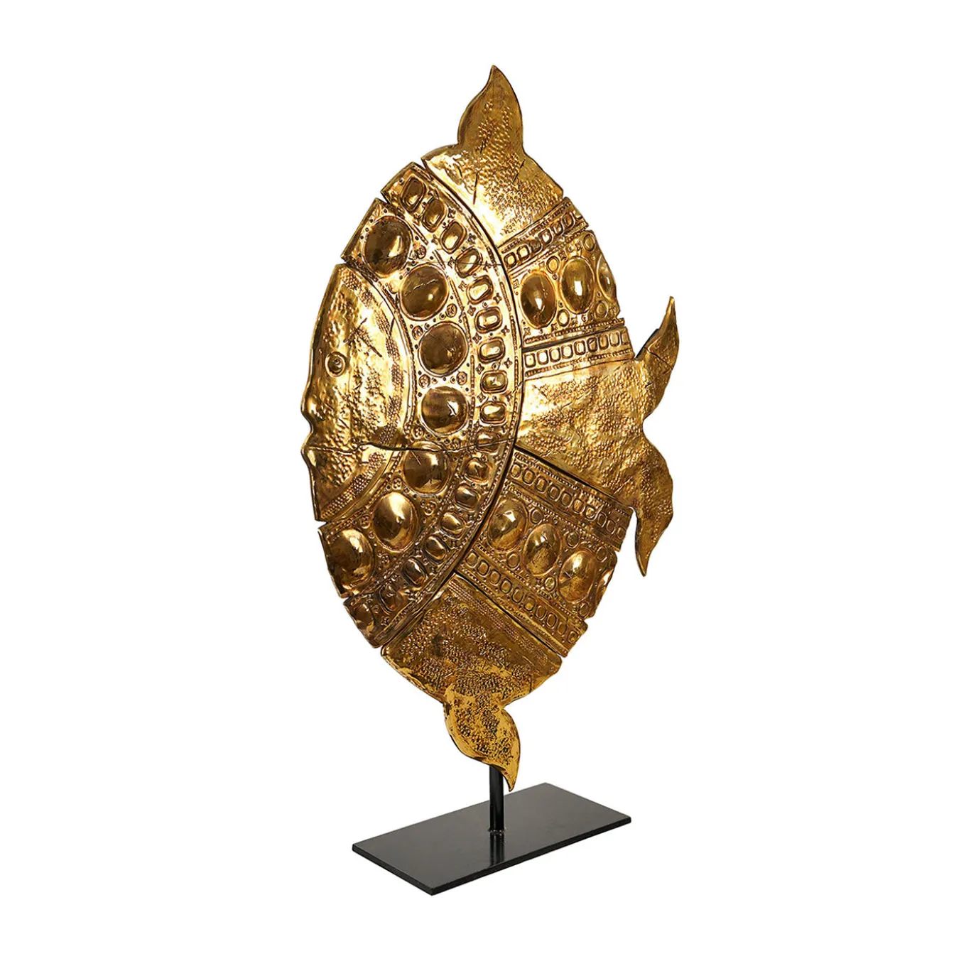 Scultura Decorativa Oris in Ceramica Oro di Gabriele Mengoni
